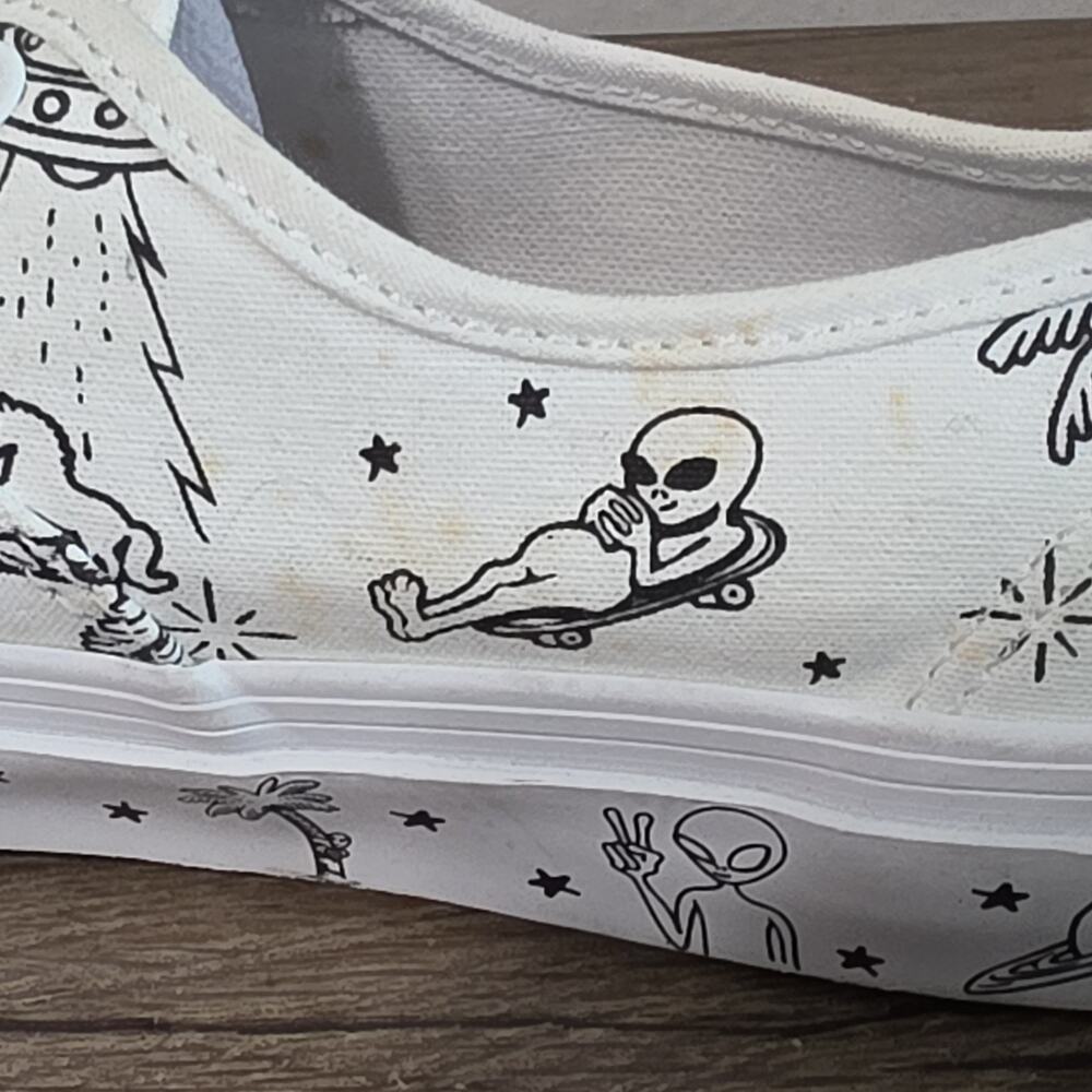 Vans Authentic Unidentified U-Paint Women's Skate Shoes Sneakers Size 7 White - Picture 9 of 11